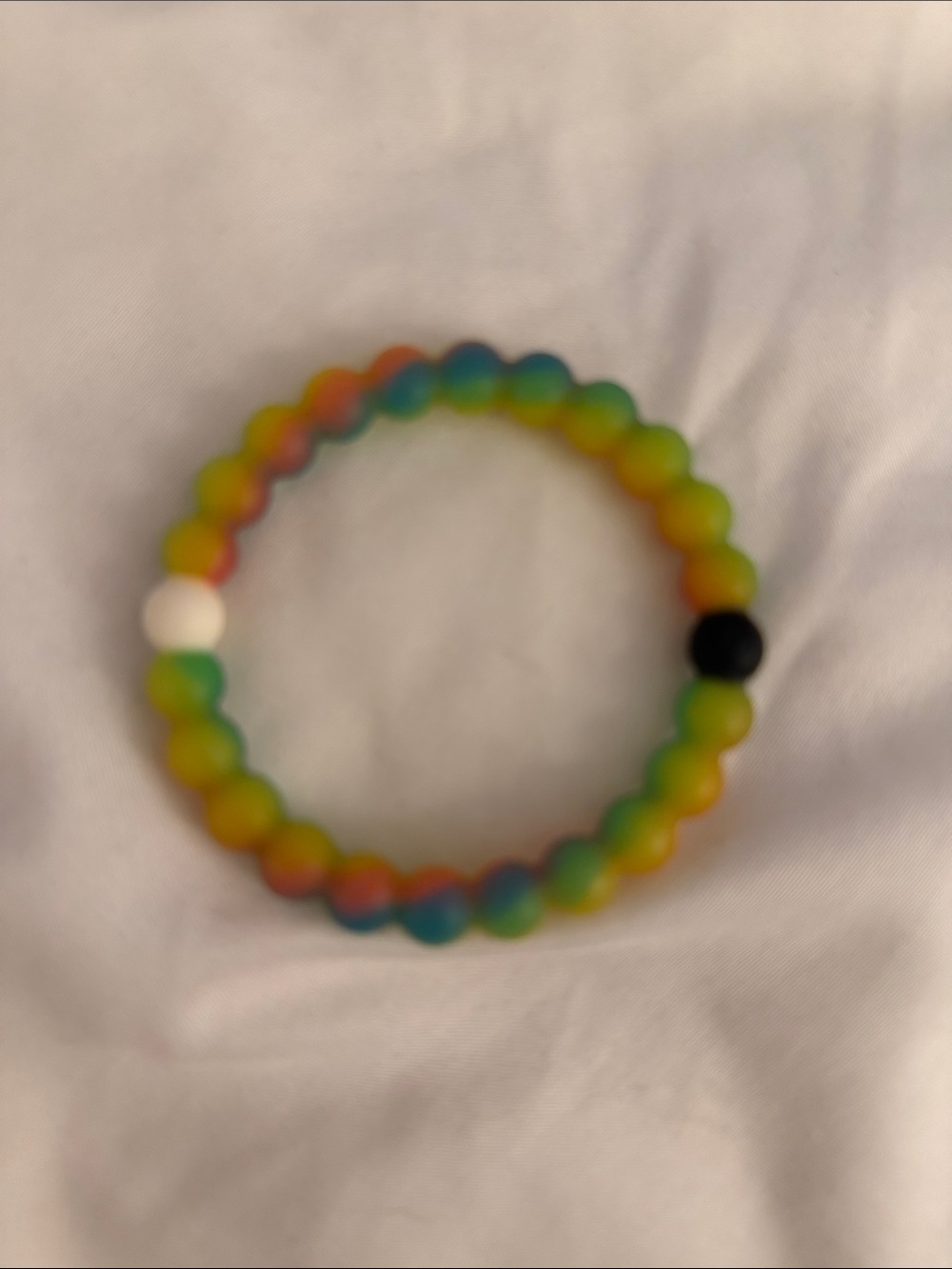 Lokai Rainbow make a wish Lokai Beaded Bracelet with Black & White Accent